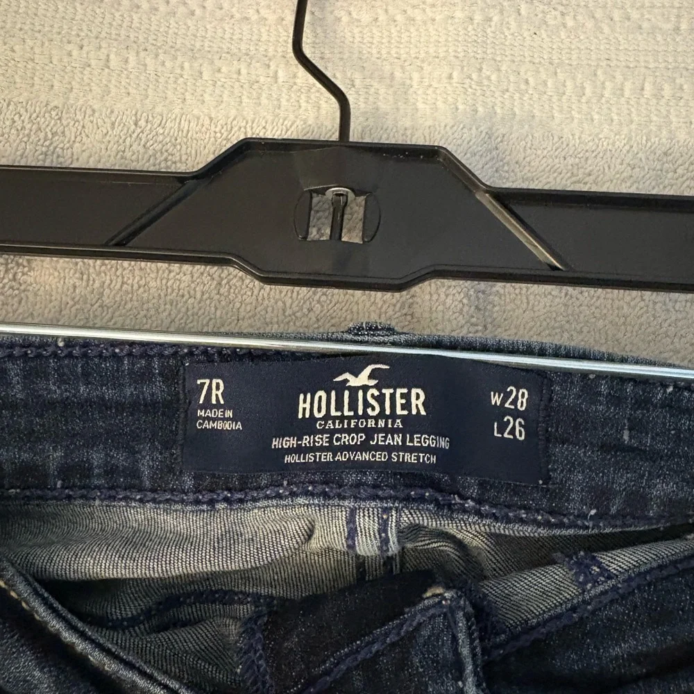 Hollister Dark Blue Distressed Skinny Jeans